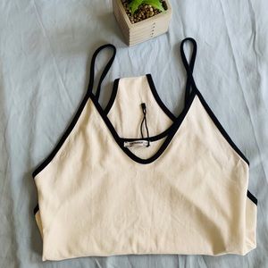 3/$30 ZARA White bodysuit, size large, spaghetti